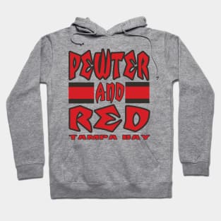 Tampa LYFE Pewter and Red True Football Colors! Hoodie